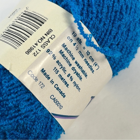 ❤️ Vintage Eaton Terry Style Vibrant Blue Yarn Lot (6) - Picture 4 of 4